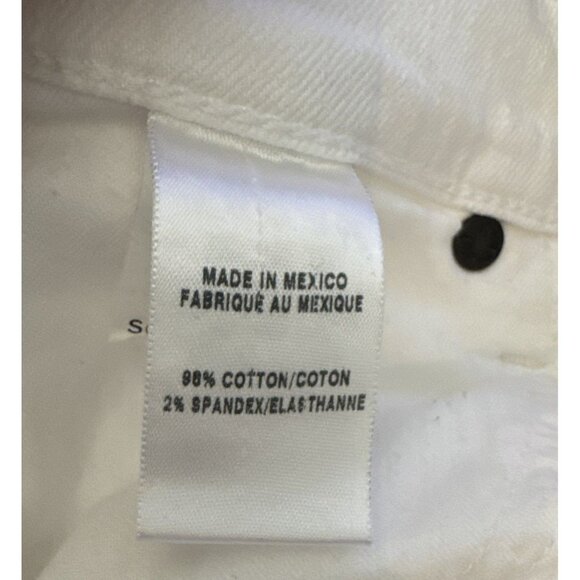 New Lucky Brand Sofia Capri Jean Sz 10/30 White Curvy Lucky You zip denim - Picture 12 of 12